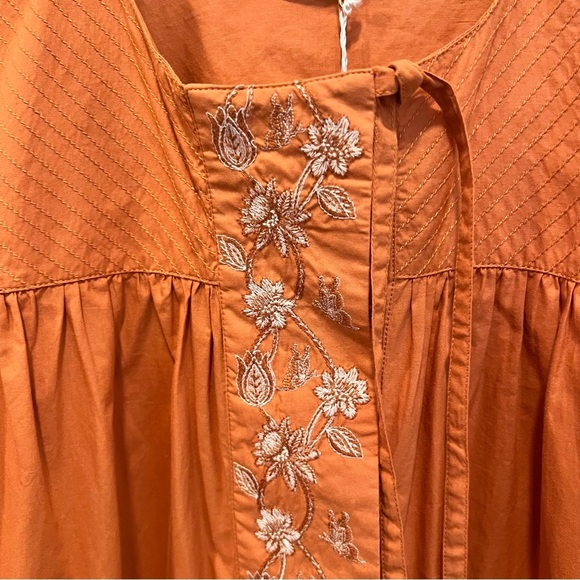 ULLA JOHNSON | SCARLETTE TUNIC TOP | Size 2 | NWT | Orange - Picture 6 of 16